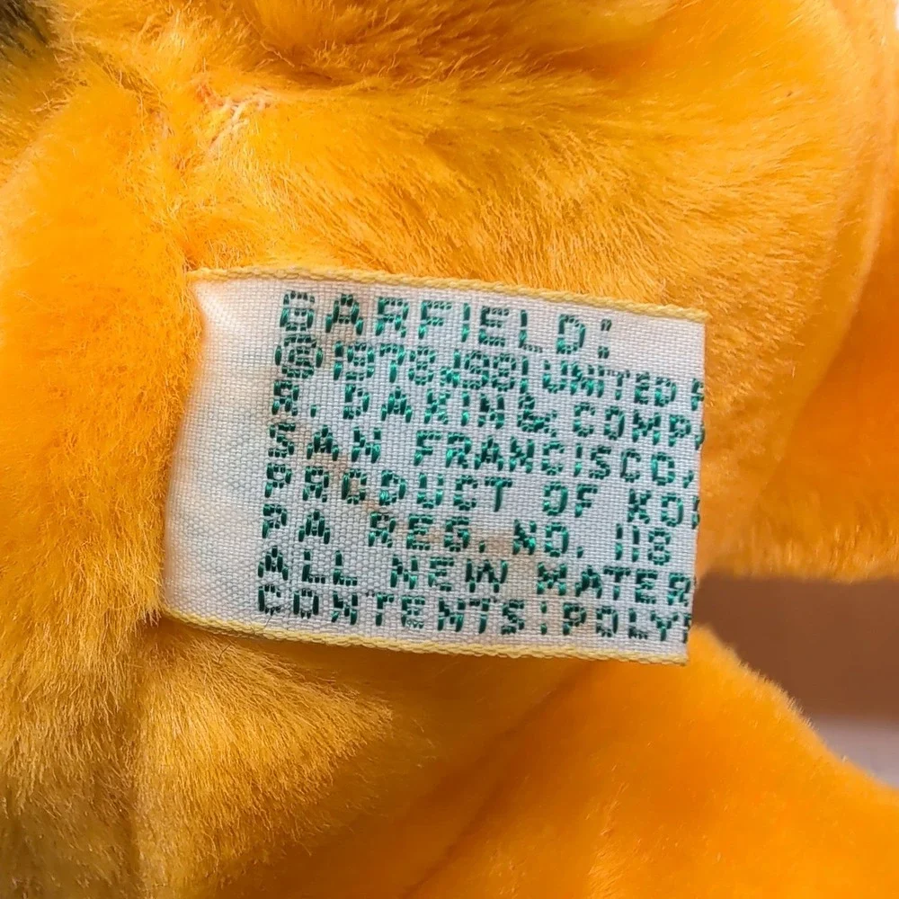 Vintage Garfield Plush Dakin 1978 1981 Orange Cat Stuffed Animal 12 Inch Toy